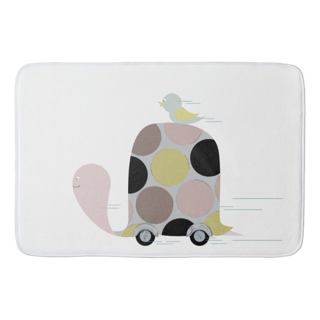 Tapete De Banheiro Tweeter em uma Tartaruga (Frente)