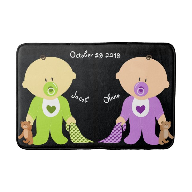 Tapete De Banheiro Twins Baby Bath Mat (Frente)