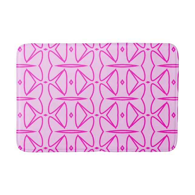 Tapete De Banheiro Two Toned Pink Pattern Bath Mat (Frente)