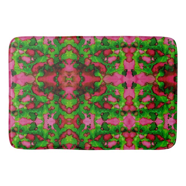 Tapete De Banheiro Um estudo em rosa e verde (Frente)