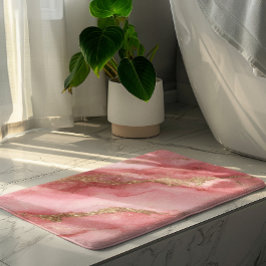 Tapete De Banheiro Um fundo de mármore rosa luxuoso