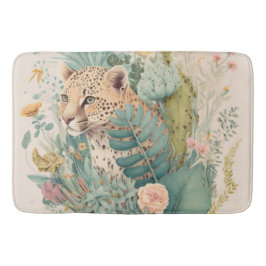 Tapete De Banheiro Um leopardo atrás do costume do mato