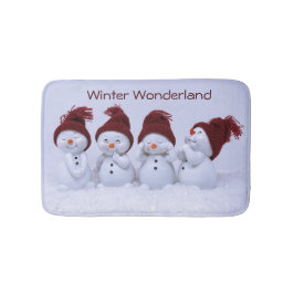 Tapete De Banheiro Um quarteto de bonecos de neve