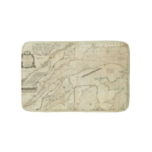 Tapete De Banheiro Uma carta exata do rio St Lawrence