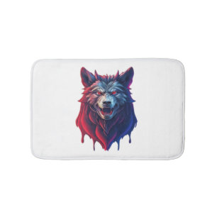 Tapete De Banheiro Uma ilustração detalhada do mau ninja wolf Premi