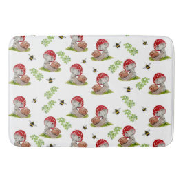 Tapete De Banheiro Uma mosca florestal colorida e um caracol