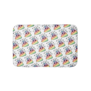 Tapete De Banheiro Unicorn Rainbow Poop Emoji
