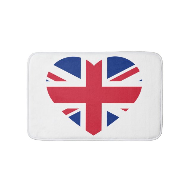 Tapete De Banheiro Union Jack Heartflag bmcnt (frente)