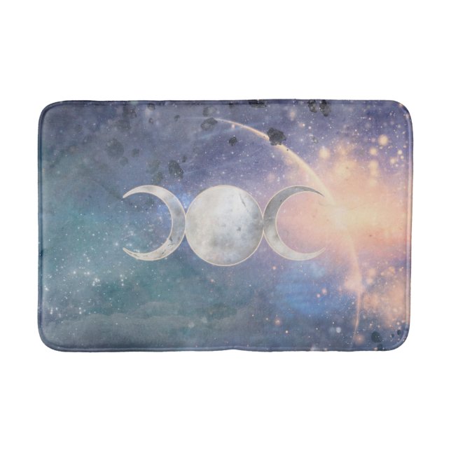 Tapete De Banheiro Universo Celestial Tripla Lua Goddess Moonstone (Frente)