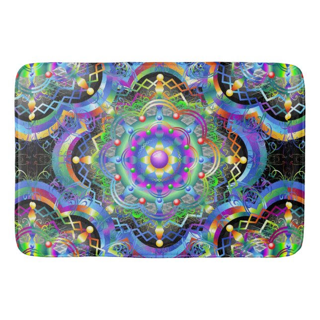Tapete De Banheiro Universo Mandala Cores Psicodélicas (Frente)