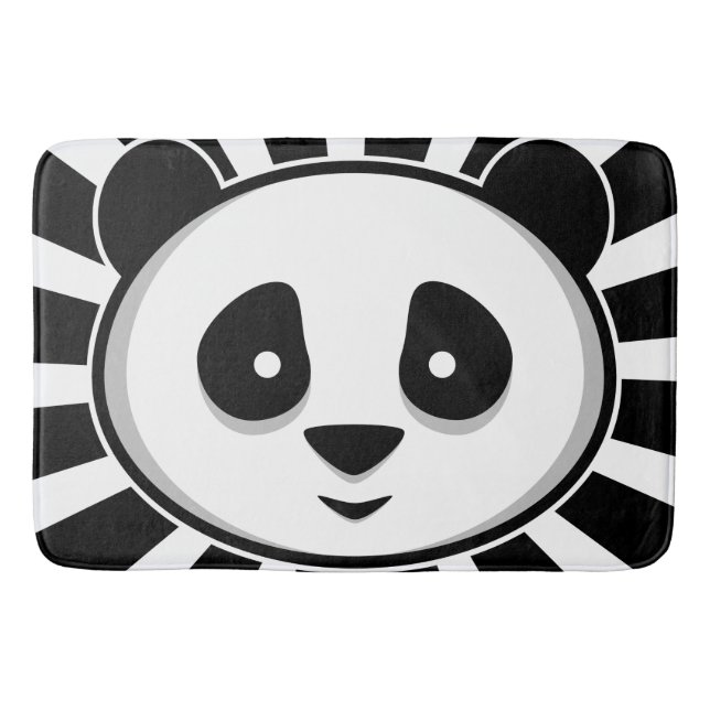 Tapete De Banheiro Urso Panda Gigante - Adorável panda branca-negra (Frente)