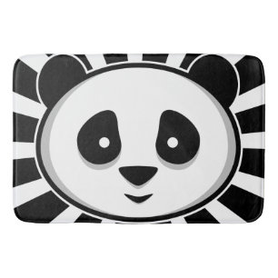 Tapete De Banheiro Urso Panda Gigante - Panda branca Preta Adorável