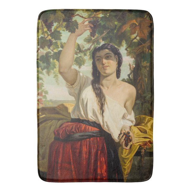 Tapete De Banheiro Uvas-Picante (Colheita de Verão) (Frente Vertical)