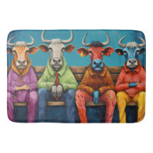 Vaca de boi azul branco vestida