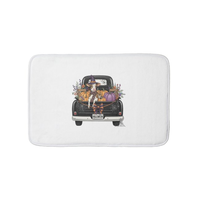 Tapete De Banheiro Vaca do Halloween Highland com Caminhão (frente)