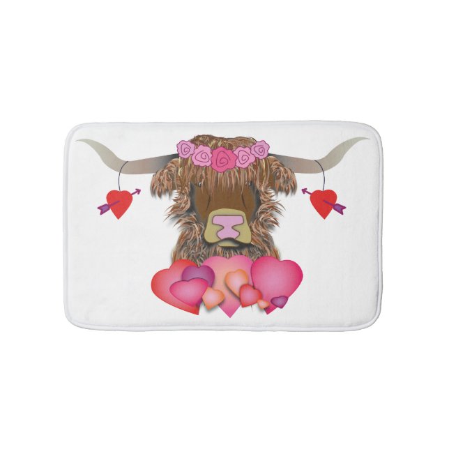 Tapete De Banheiro Vaca Feliz Dia dos Namorados (frente)