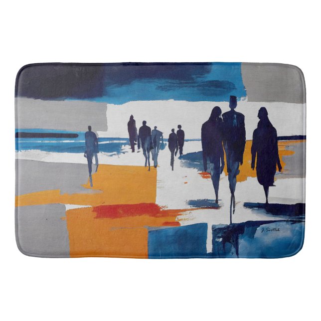 Tapete De Banheiro Vagantes Pós-Tempestade – Figuras Abstratas (Frente)