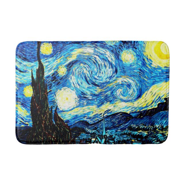 Tapete De Banheiro Van Gogh está no Starry Night (Frente)