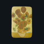 Tapete De Banheiro Van Gogh - Vase com 15 Girassóis<br><div class="desc">Vase com Quinze Girassóis / Vase avec quinze Tornesols - Vincent Van Gogh,  agosto de 1888 - Girassóis versão 1888 (F454)</div>
