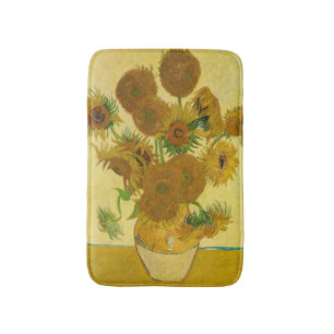 Tapete De Banheiro Van Gogh - Vase com 15 Girassóis