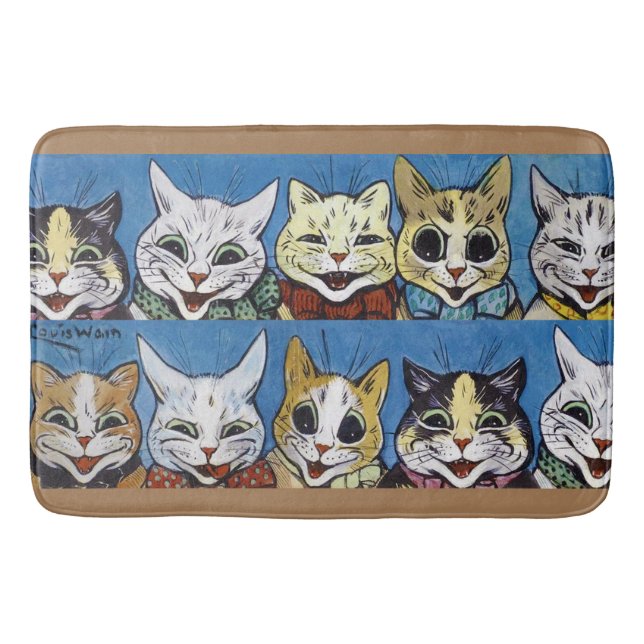 Tapete De Banheiro Vários Gatos Olhando, Louis Wain (Frente)