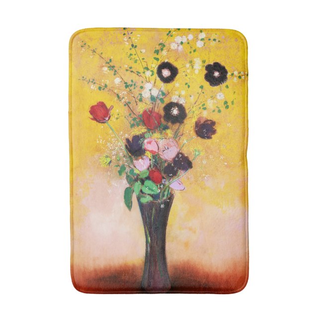Tapete De Banheiro Vase das flores por Odilon Redon (Frente Vertical)