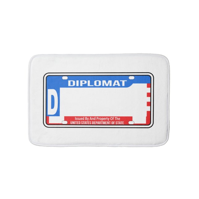Tapete De Banheiro VAZIO de Licença Diplomática dos EUA (frente)