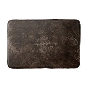 Tapete De Banheiro Velvety Bronze Damask Grunge Barroco Marrom