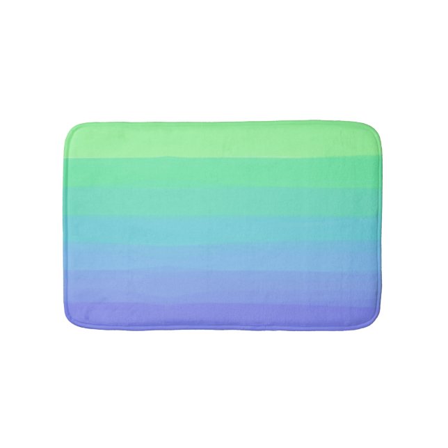 Tapete De Banheiro Verde Brilhante e Gradiente Blues (frente)