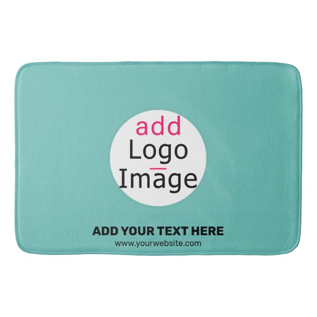 Tapete De Banheiro Verde de Casa Fresca Personalizável para Promoção  (Frente)