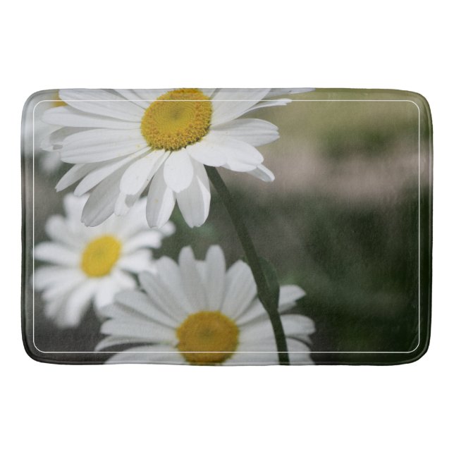 Tapete De Banheiro Verde Escuro Branco E Dourado (Frente)