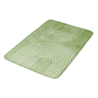 Tapete De Banheiro Verde limão Linen Minimalista