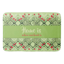 Verde Moderno com Floral Vermelho