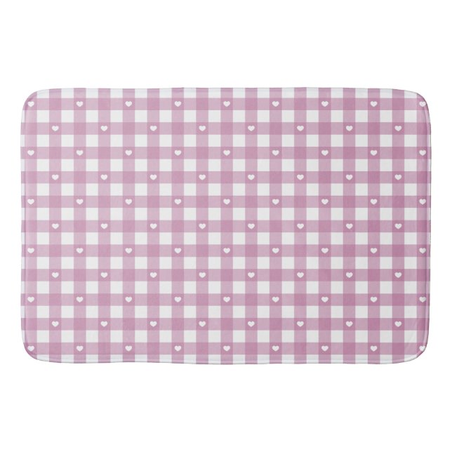 Tapete De Banheiro Verificações Magenta (Frente)