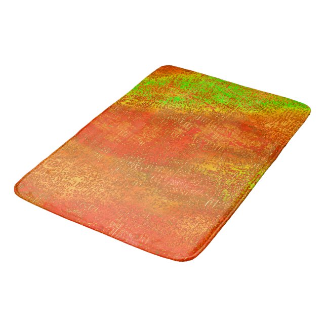 Tapete De Banheiro Vermelho a limão com ranhuras e tinta manchada esf (Angulado)