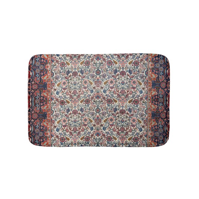 Tapete De Banheiro Vermelho Púrpura Rosa Persa  (frente)