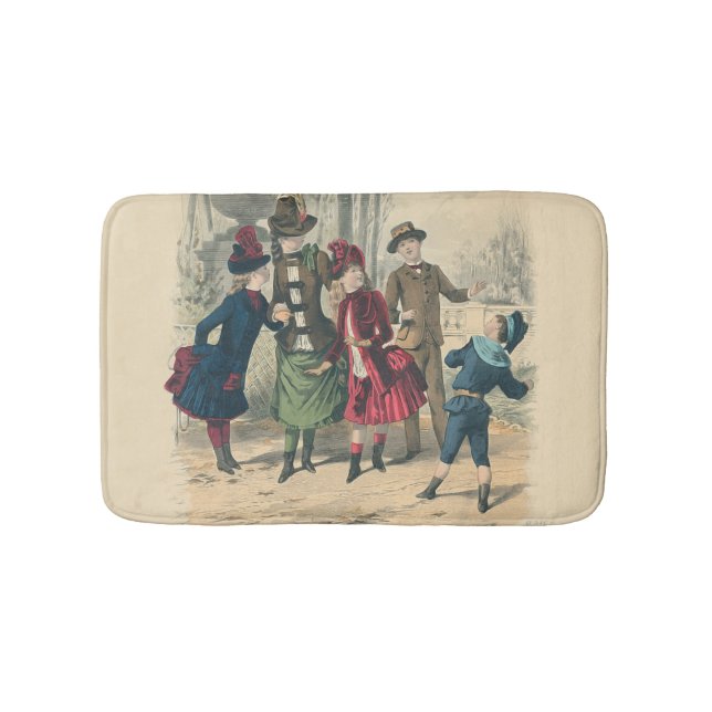 Tapete De Banheiro Vestidos Vitorianos Brincam Antiguidade (frente)