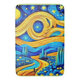 Tapete De Banheiro Vibrant Starry Trabalho de arte