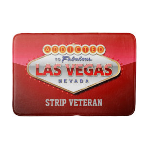Tapete De Banheiro Viciado sinal engraçado de Las Vegas, Nevada