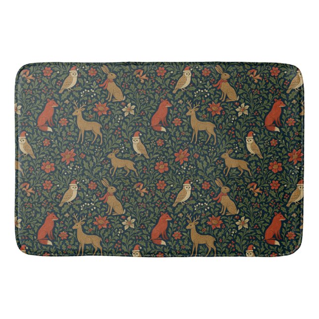Tapete De Banheiro Victorian Christmas Animal & Botanical  (Frente)