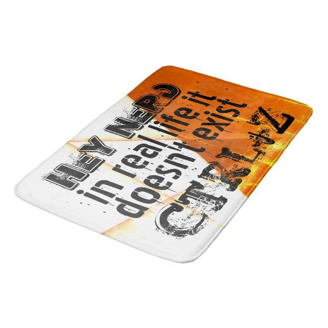 Tapete De Banheiro Vida real não há desfazer, versão do nerd - laranj (Angulado)