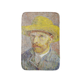Tapete De Banheiro Vincent van Gogh - Autorretrato com Chapéu de Palh