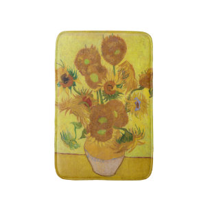 Tapete De Banheiro Vincent van Gogh - Vase com Quinze Girassóis