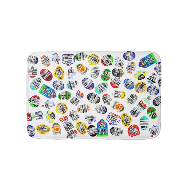 Tapete De Banheiro Vinhetas de código de barras de diversão (frente)