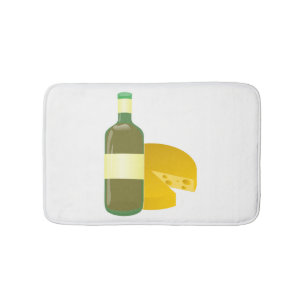 Tapete De Banheiro Vinho e Queijo