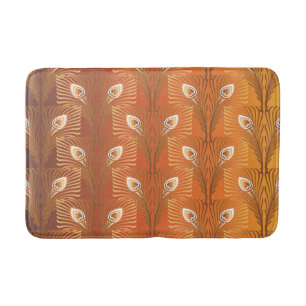 Tapete De Banheiro Vintage art deco gold paciock feather