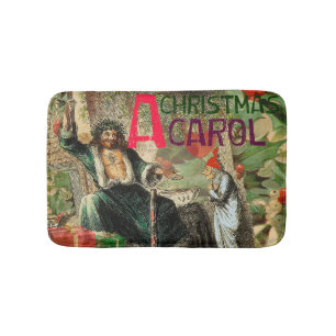 Tapete De Banheiro Vintage Art Impressão Graphic Scrooge de Natal