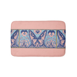 Tapete De Banheiro Vintage Art Nouveau Borboletas e Pansias