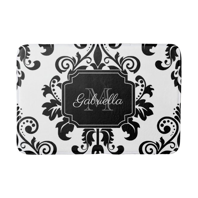 Tapete De Banheiro Vintage Black and White (Frente)