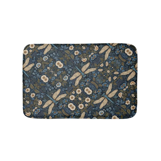 Tapete De Banheiro Vintage blue Dragonfly (frente)